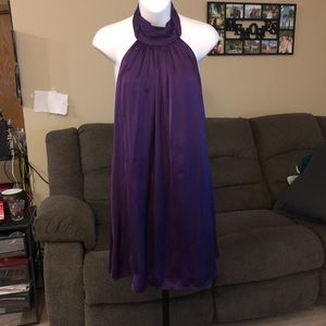 Purple satin dress